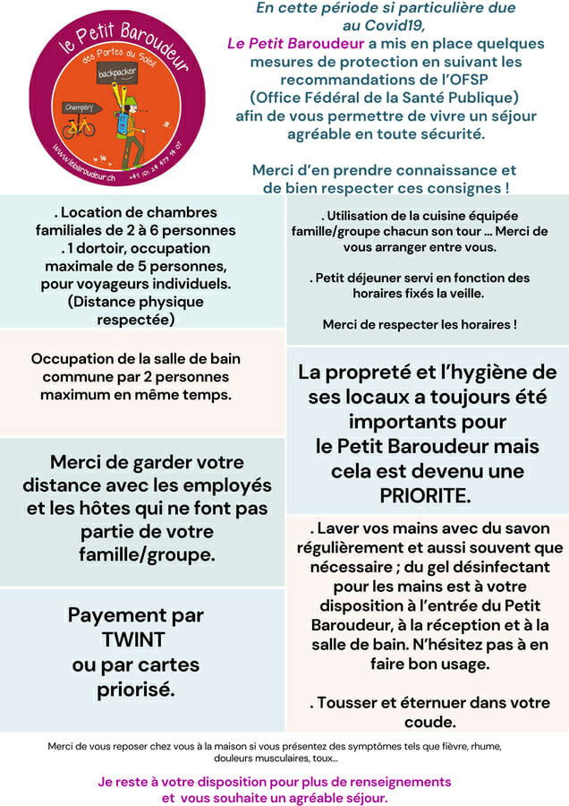 Actions du Petit Baroudeur _ Covid Clean and Safe
