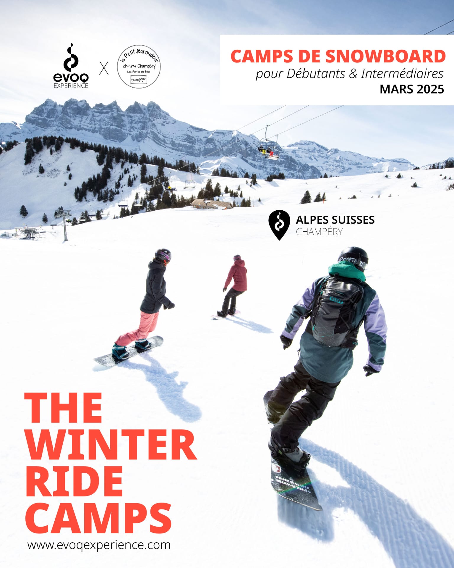 The Winter Ride Camps by Evoq Experience - Affiche 2025 FR